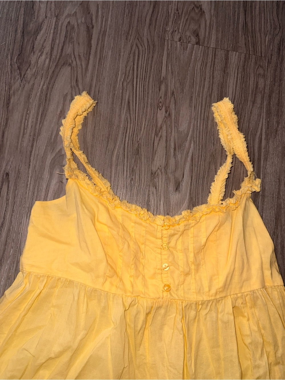 Mimi Chica Yellow Ruffle Strap Sundress Tank for Kids - Picture 2 of 5